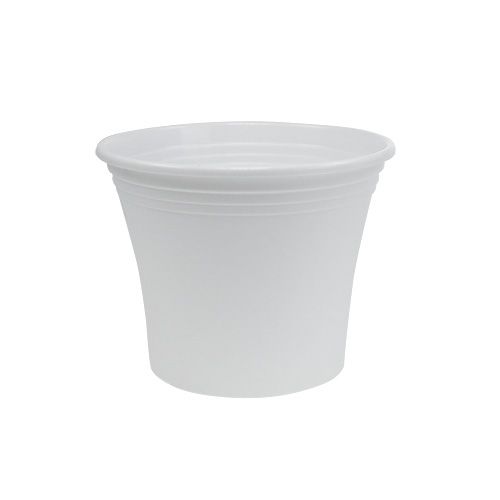 Vaso in plastica “Irys” bianco Ø15cm H13cm 1 pz