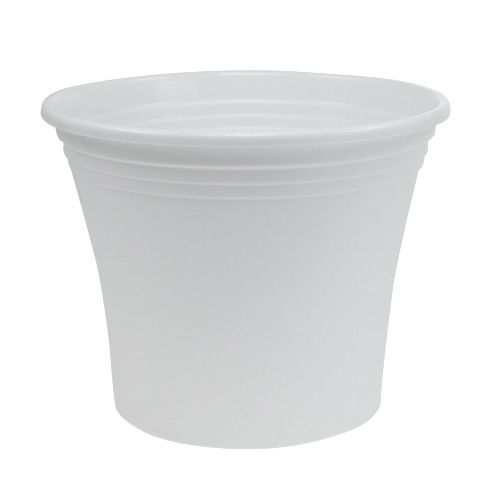 Floristik24 Vaso in plastica “Irys” bianco Ø22cm H18cm, 1pz