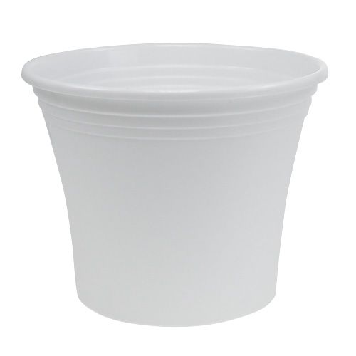 Floristik24 Vaso in plastica “Irys” bianco Ø25cm H21cm, 1pz