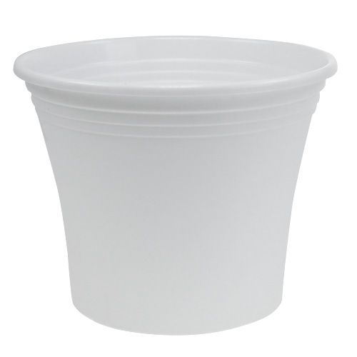 Prodotto Vaso in plastica “Irys” bianco Ø29cm H24cm, 1pz