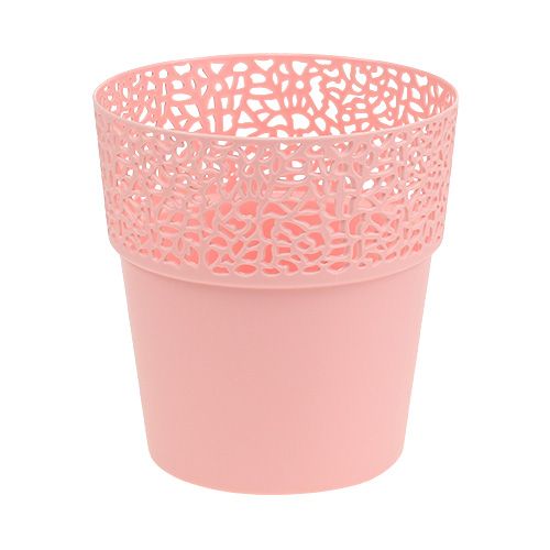 Floristik24 Fioriera in plastica rosa Ø14,5 cm H15,5 cm 1 pezzo