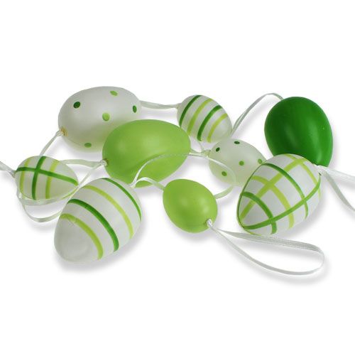Uova decorative in plastica da appendere 32 pezzi