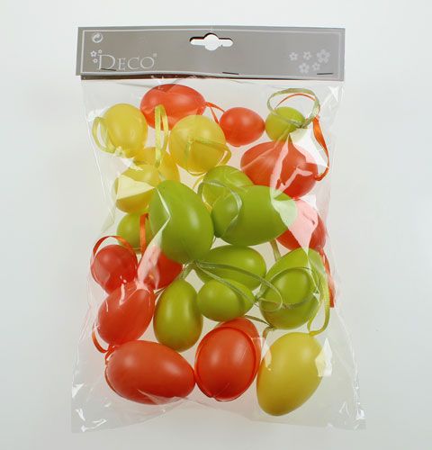 Floristik24 Uova di Pasqua decorative in plastica per appendere 24 pezzi ordinati