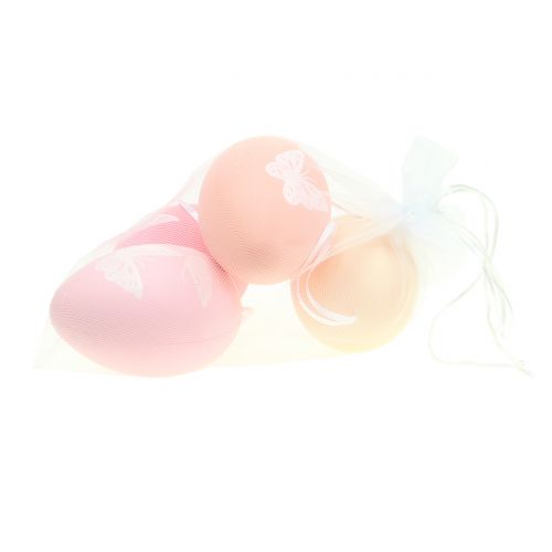 Floristik24 Uova di Pasqua da appendere colori pastello 12cm 4pz