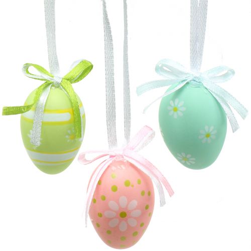 Floristik24 Uova di Pasqua da appendere colorate 4cm 12pz