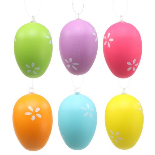 Floristik24 Uova di Pasqua da appendere colorate 6cm 12pz