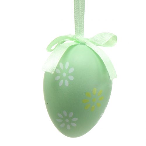 Floristik24 Uova di Pasqua da appendere verdi, bianche, gialle 6cm 12pz