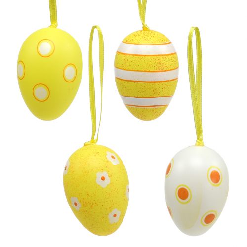 Floristik24 Appendino per uova in plastica giallo 6 cm 12 pezzi