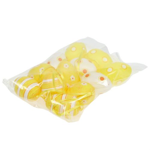 Floristik24 Appendino per uova in plastica giallo 6 cm 12 pezzi