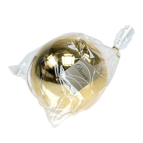 Prodotto Sfera di plastica dorata piccola Ø14 cm 1 pezzo