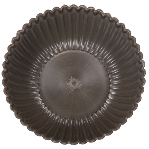 Ciotola a coste, color antracite, decorativa, rotonda, 15 cm, 2 pezzi | Floristik24.it
