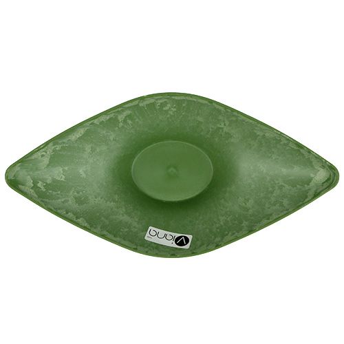 Prodotto Ciotola in plastica ovale 34 cm x 17,5 cm H10 cm verde, 1 pezzo