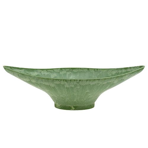 Floristik24 Ciotola in plastica ovale 34 cm x 17,5 cm H10 cm verde, 1 pezzo