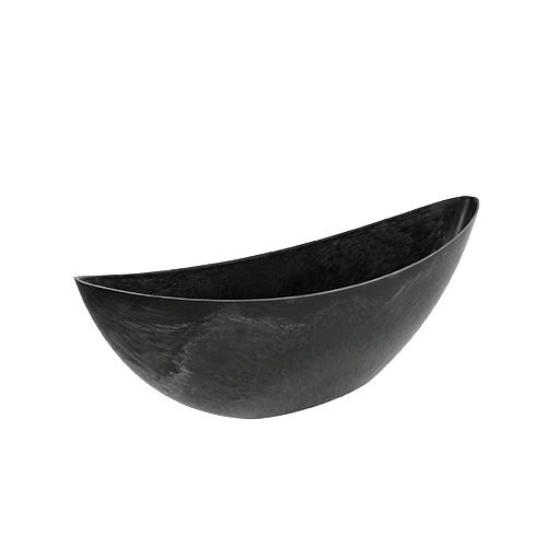 Prodotto Barca in plastica antracite ovale 39 cm x 12,5 cm H13 cm, 1pz