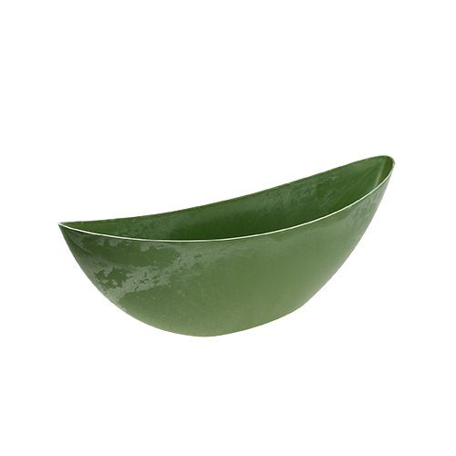 Floristik24 Barca di plastica verde ovale 39 cm x 12,5 cm H13 cm, 1 pz