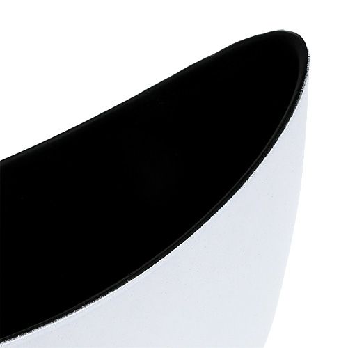 Floristik24 Barca di plastica bianca 20 cm x 9 cm H12 cm