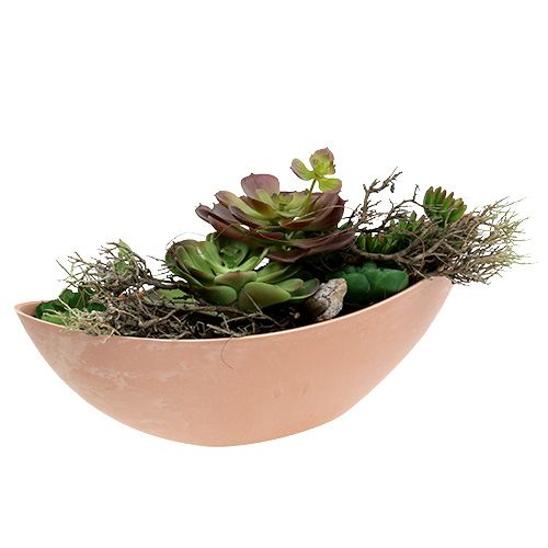 Prodotto Ciotola decorativa in plastica verde chiaro 39 cm x 13 cm H13 cm 1 pezzo