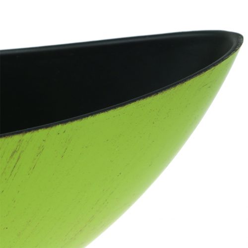 Floristik24 Ciotola decorativa per piante verde nero 34 cm x 11 cm H11 cm