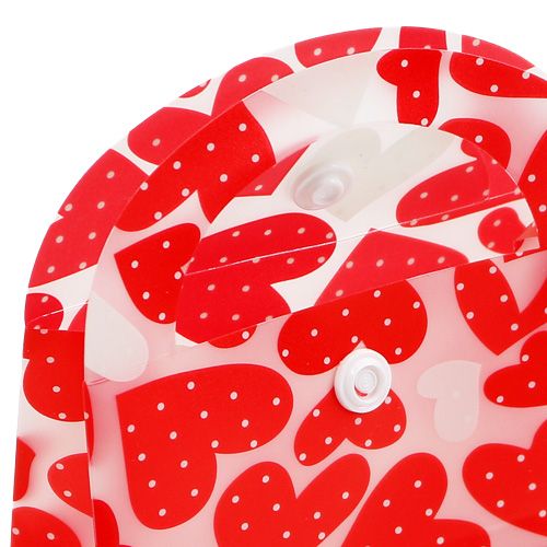 Floristik24 Sacchetto di plastica a forma di cuore 9 cm x 9,5 cm x 3,5 cm 10 pezzi