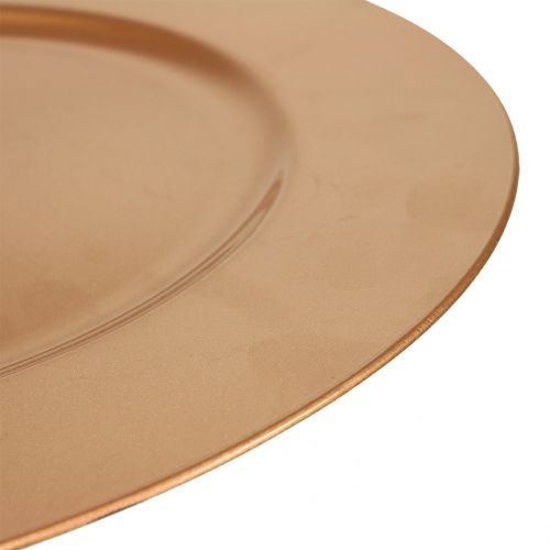 Floristik24 Piatto in plastica rame Ø33cm