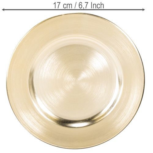 Piattini decorativi rotondi lucidi, 17 cm, 6 pezzi