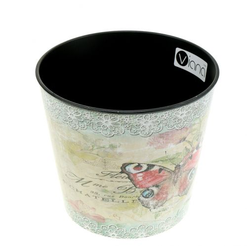 Floristik24 Portavaso vintage farfalla Ø13cm