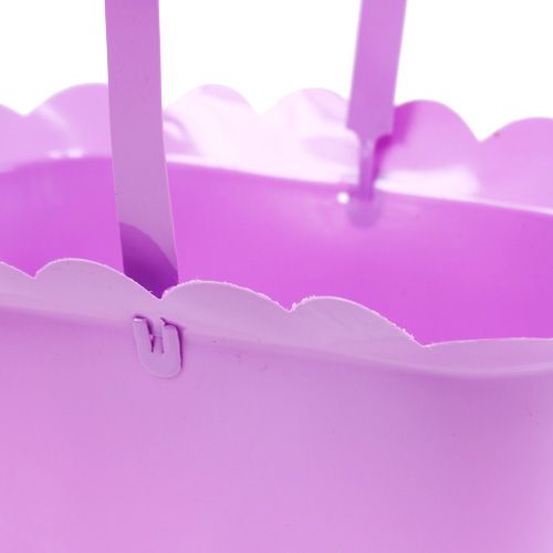 Floristik24 Vaso in plastica ovale con manico multicolore 21,5 cm x 11 cm 10 pezzi