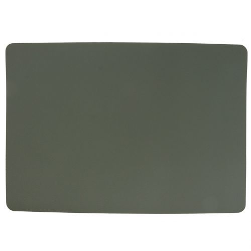Tovaglietta reversibile ecopelle verde, grigio 4pz