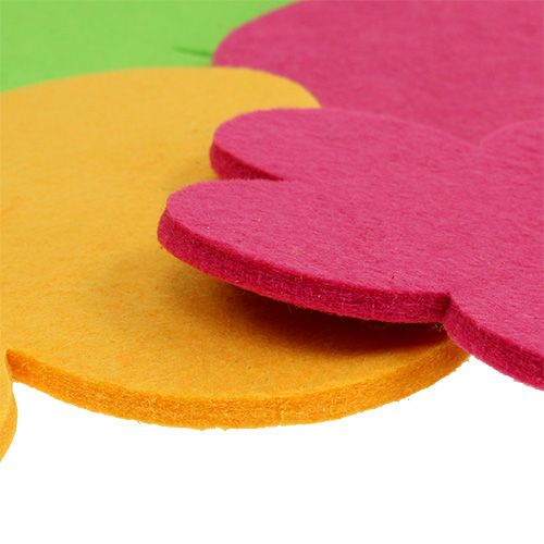 Floristik24 Tovaglietta in feltro fiore multicolore 6pz