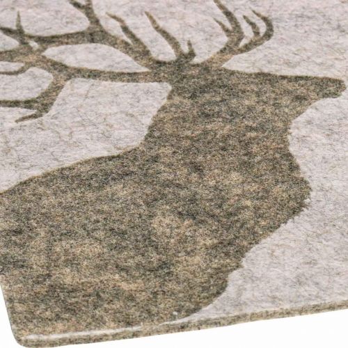 Floristik24 Tovaglietta natalizia decorazione per la tavola in feltro marrone 45×35 cm 4pz