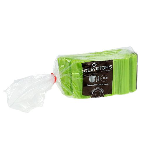Floristik24 Polsini pieghettati verde chiaro 8,5 cm 100 p