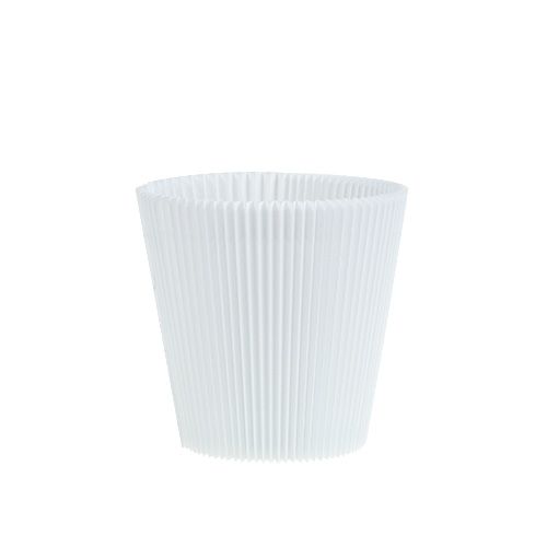 Floristik24 Polsini plissettati bianchi 8,5 cm 100 pezzi
