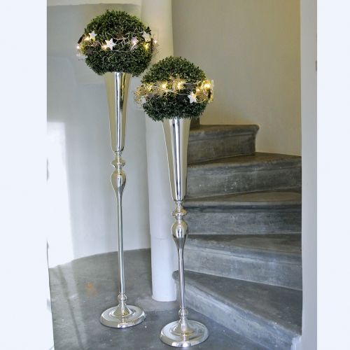 Floristik24 Coppa vaso argento Ø15cm H75cm