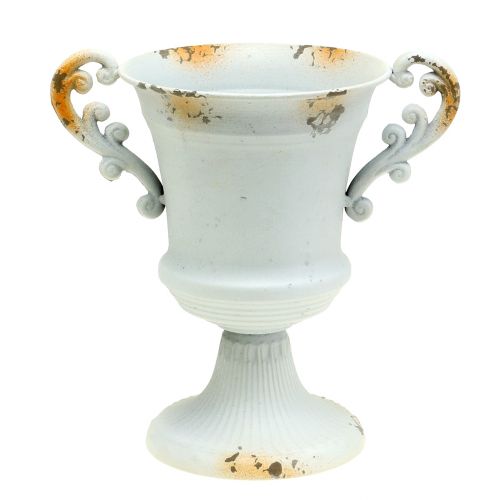 Floristik24 Tazza bianco antico Ø14cm H21cm