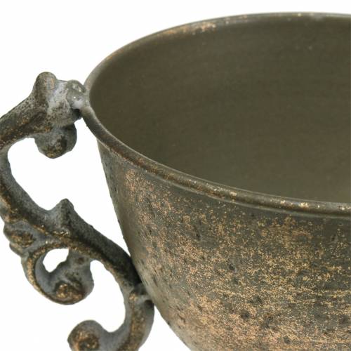 Floristik24 Coppa in metallo oro antico Ø14cm H16cm