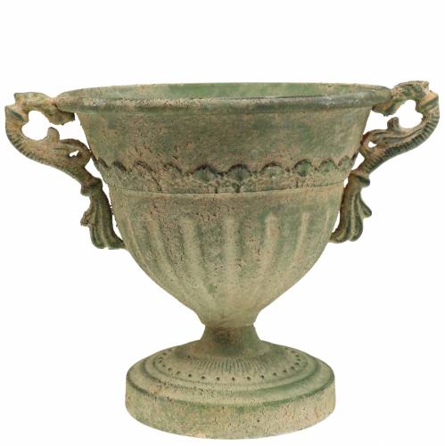 Floristik24 Coppa ciotola Shabby Chic Verde Ø19cm H18cm