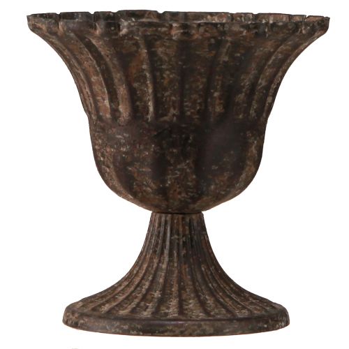 Prodotto Vaso tazza tazza decorativa in metallo marrone antico Ø14cm H12cm
