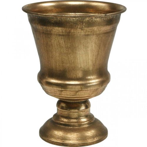 Floristik24 Vaso calice calice effetto oro decorazione antica metallo Ø14cm H18.5cm