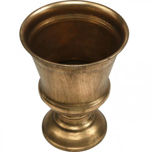 Prodotto Vaso calice calice effetto oro decorazione antica metallo Ø14cm H18.5cm