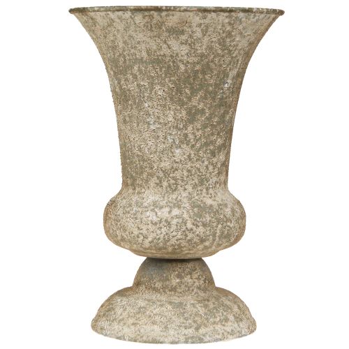 Prodotto Vaso a tazza in metallo antico decorativo base vaso Ø16,5cm H24cm