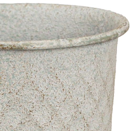 Prodotto Vaso a tazza realizzato in calice di metallo vintage in grigio Ø10cm H24cm