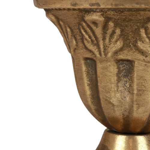 Floristik24 Coppa vaso decorazione tazza metallo oro aspetto antico Ø13cm H11,5cm