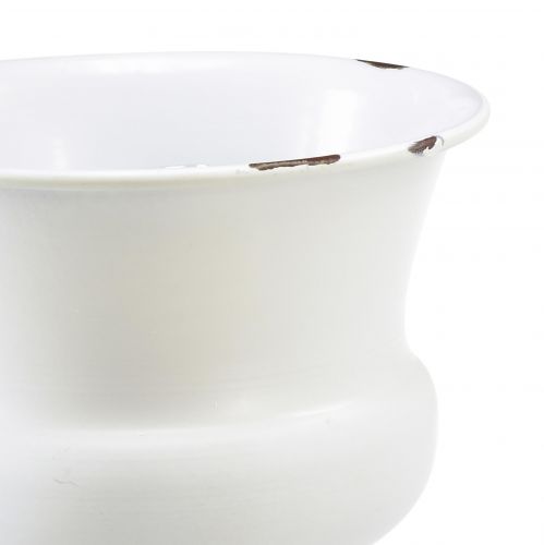 Prodotto Vaso tazza tazza decorativa bianco ruggine Ø13,5 cm H15 cm Shabby Chic