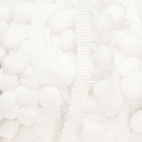 Prodotto Nastro Pom Pom Bianco Nastro Decorativo con Pompon 20mm 15m