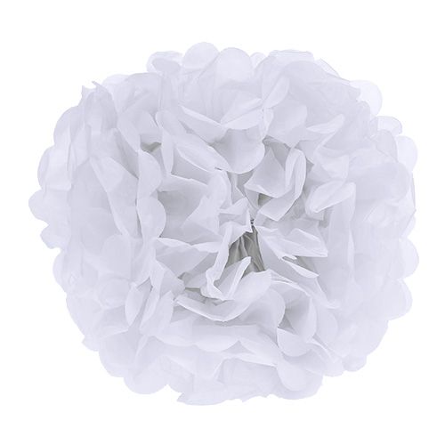 Floristik24 Pompon di carta Bianco Ø30cm 5pezzi