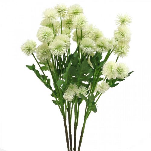 Ramo artificiale pompon ramo decorativo bianco 61 cm 4 pezzi