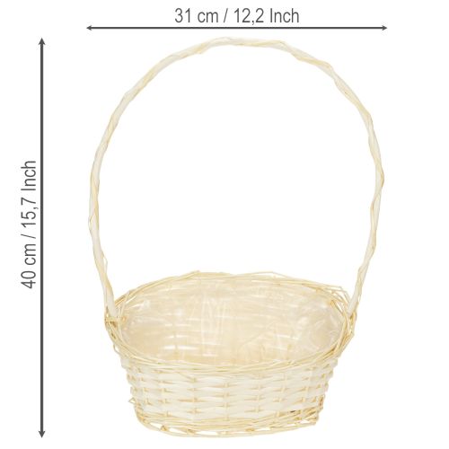 Cesto regalo 27 cm x 18 cm H43 cm leggero | Floristik24.it