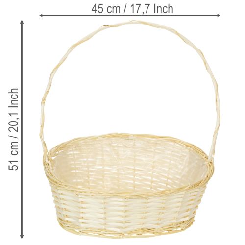 Cesto regalo in vimini, 44 cm x 36 cm | Floristik24.it