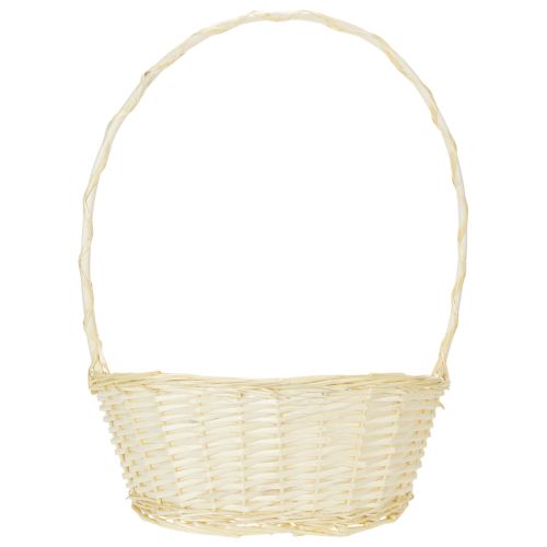 Cesto regalo di circa 38 cm x 27 cm, colore chiaro | Floristik24.it