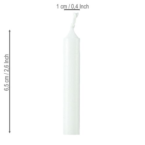 Prodotto Candele per bambole da 10 mm Candele Wiedemann bianche 65/10 50 pezzi